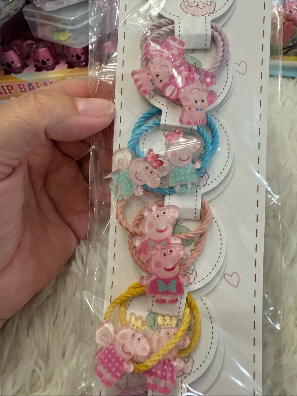 Peppa pig set of 20 hair ties colorful 10 different designs back to school